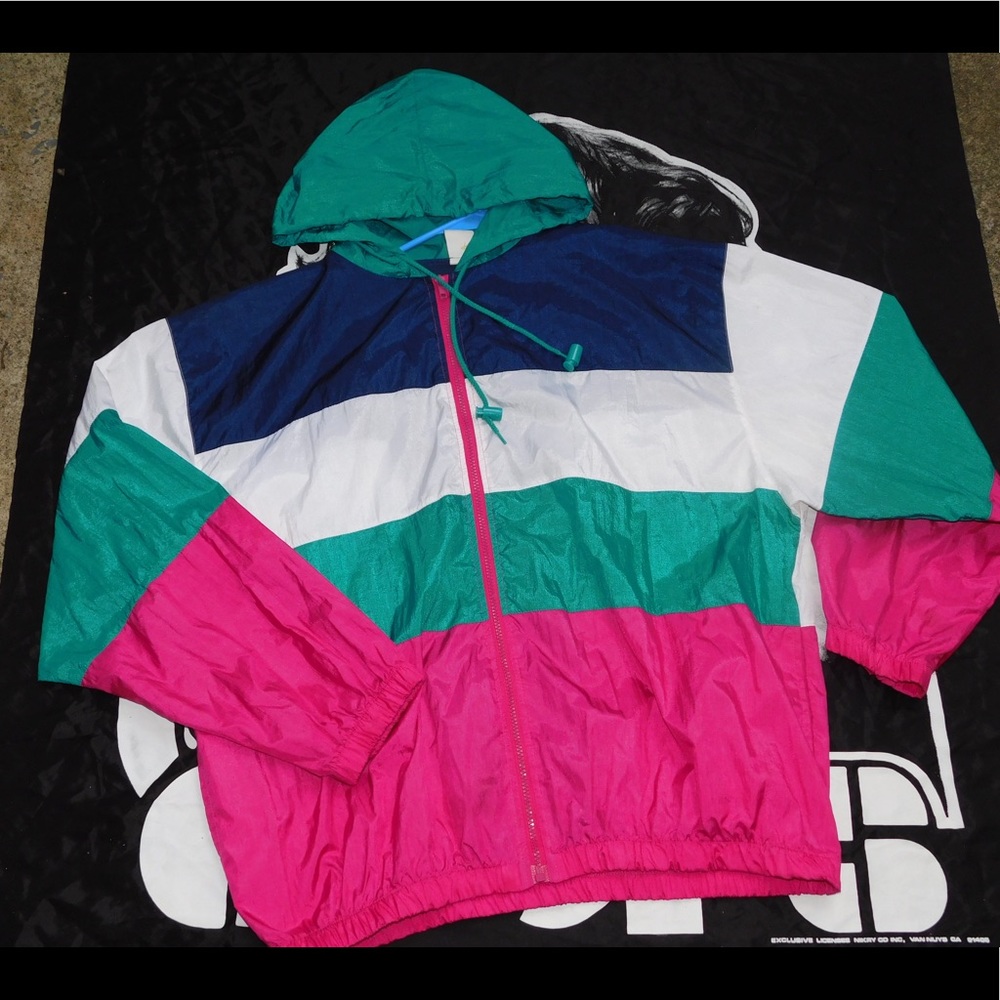 Vintage Colorblock Windbreaker